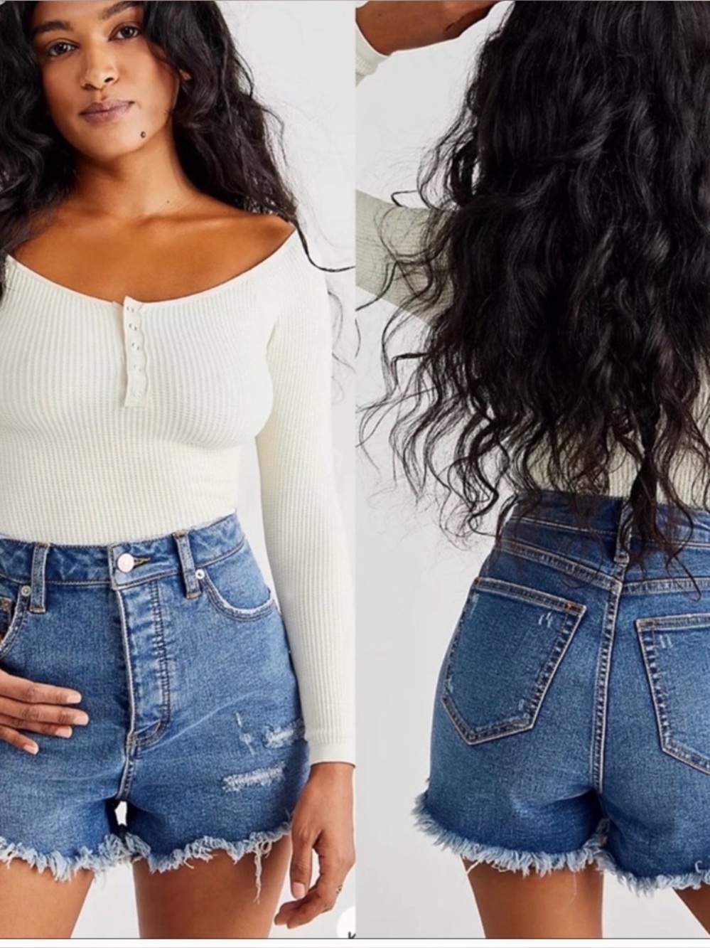✨ We The Free ✨ Curvy CRVY Stretch High Rise Jean Shorts Size 25